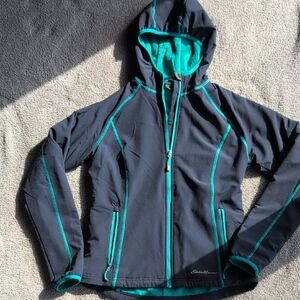 Eddie Bauer Soft Shell Jacket In Navy And Teal Size XS